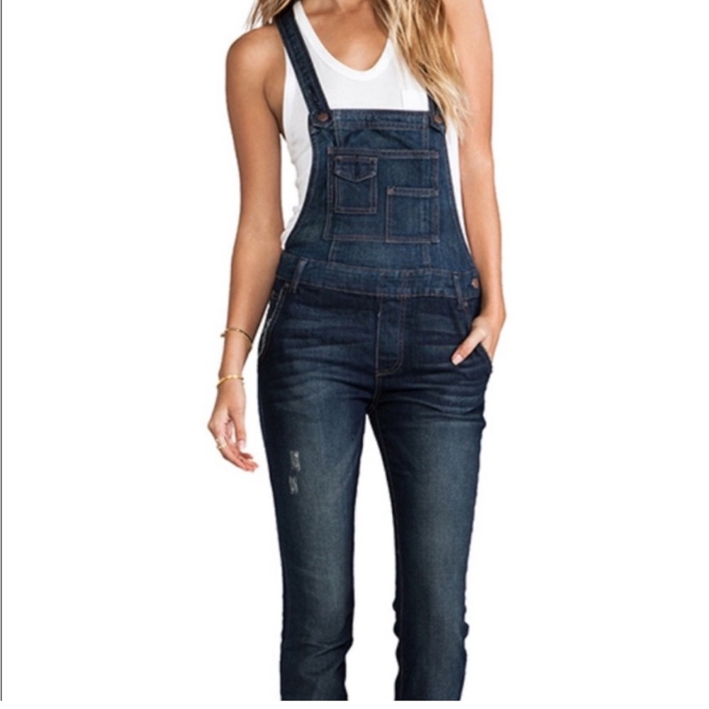 Free People Denim Overalls